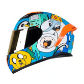 Casco Shaft 582Sp_Evo Adventure Azul Amarillo Visor Iridium Dorado